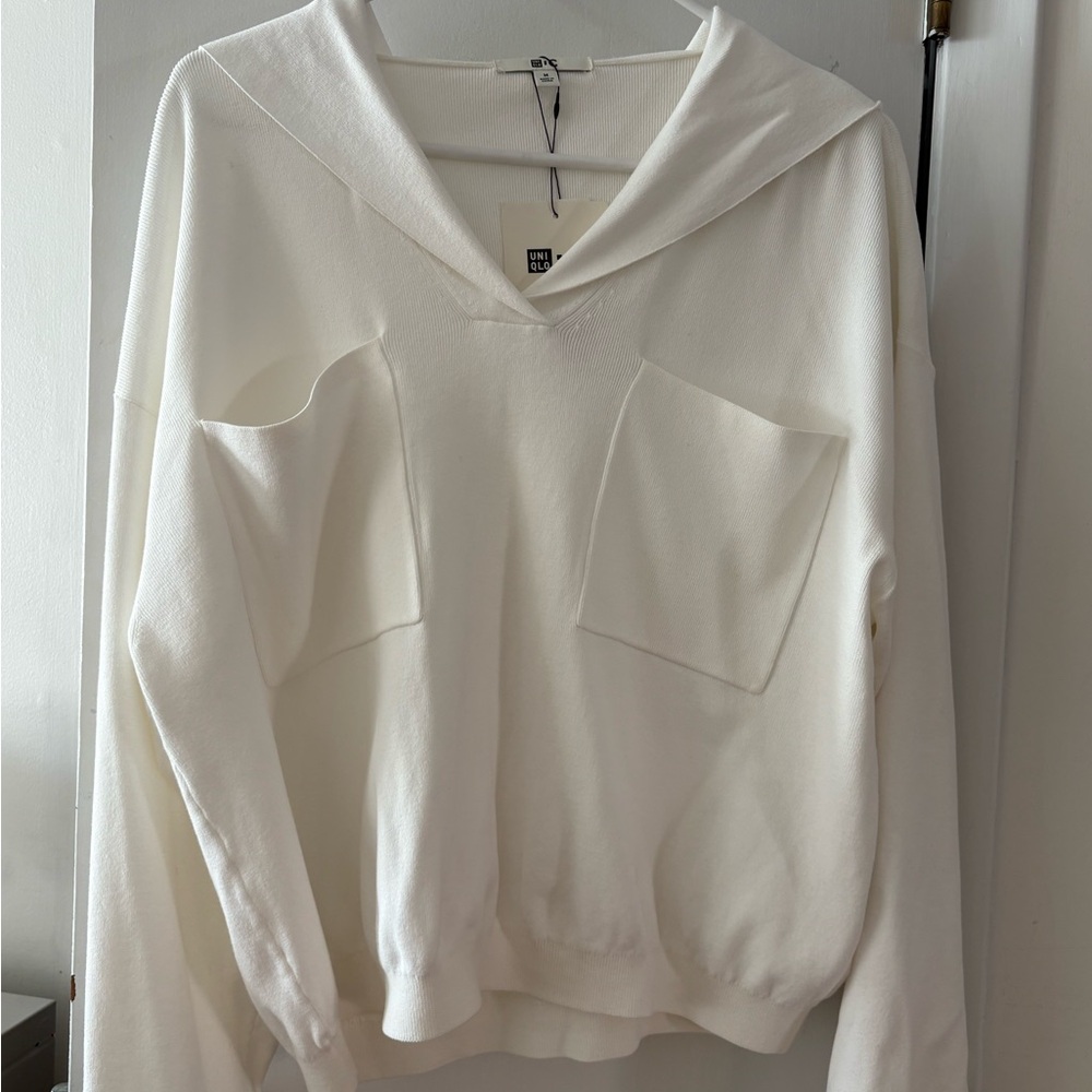 Uniqlo Cream Hooded Sweatshirt